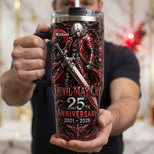 Load image into Gallery viewer, Celebrate 25 Years of Adventure - Evil Hunt 40oz Tumbler With Handle - Personalized Gifts for Gamers Tumbler Cup PopCulturePrints
