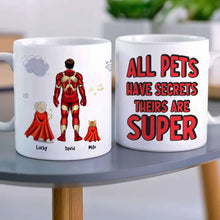 Load image into Gallery viewer, Personalized Superhero Pet Mug - Custom Names &amp; Fun Design Coffee Mug PopCulturePrints
