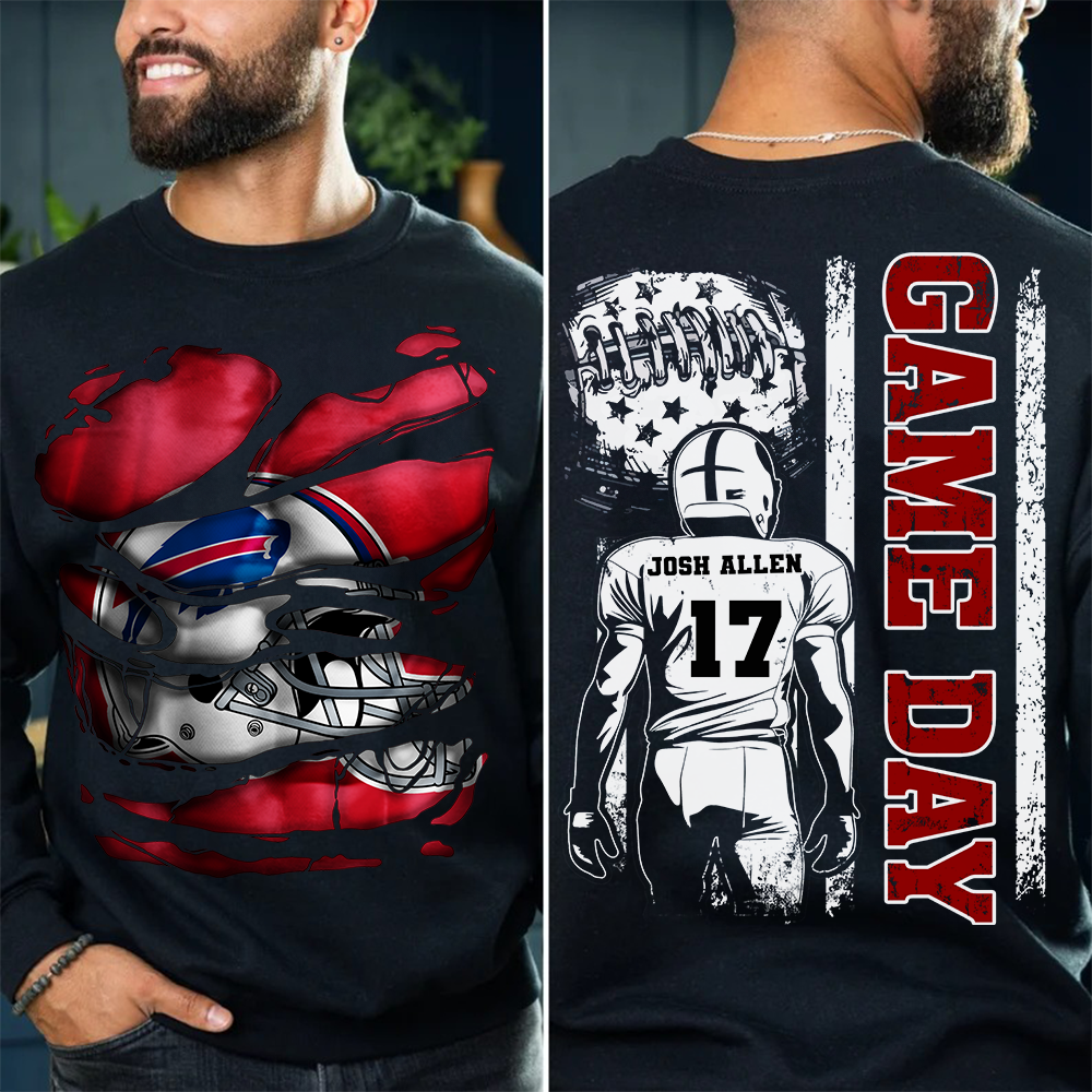 Custom American Football Fan Shirt - Personalized Game Day Apparel