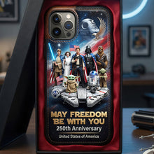 Load image into Gallery viewer, “May Freedom Be With You” - Personalized 250th Anniversary Patriotic Phone Case - Unique Gift for Star Wars Fans and American History Buffs Phone Case PopCulturePrints
