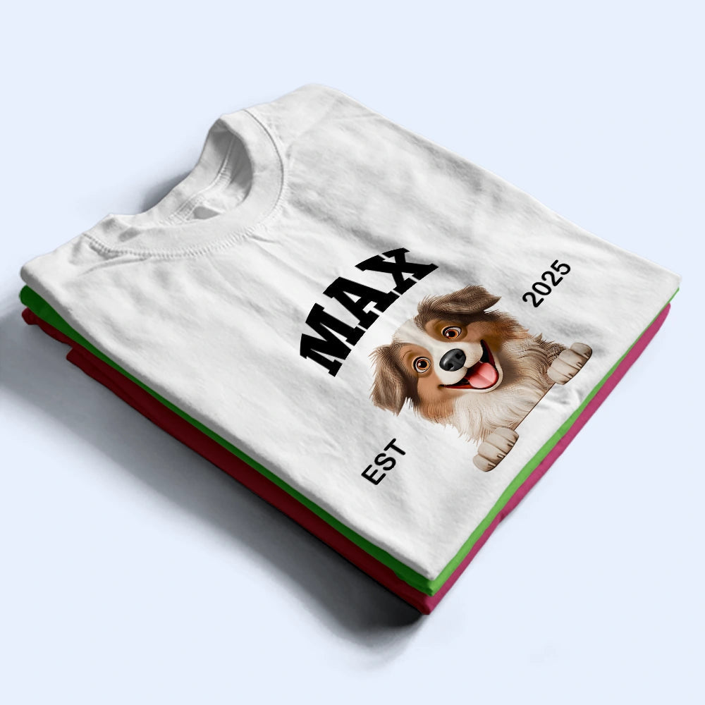 I Love My Dog - Personalized T-Shirt with Cute Puppy Design T-shirt PopCulturePrints