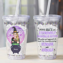 Load image into Gallery viewer, Personalized Witchcraft Acrylic Tumbler - Halloween Potion Design Tumbler Cup PopCulturePrints
