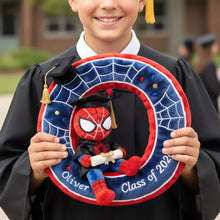 Load image into Gallery viewer, Celebrate Graduation with a Personal Touch - Spiderman Graduation Kid Pillow Pillow PopCulturePrints
