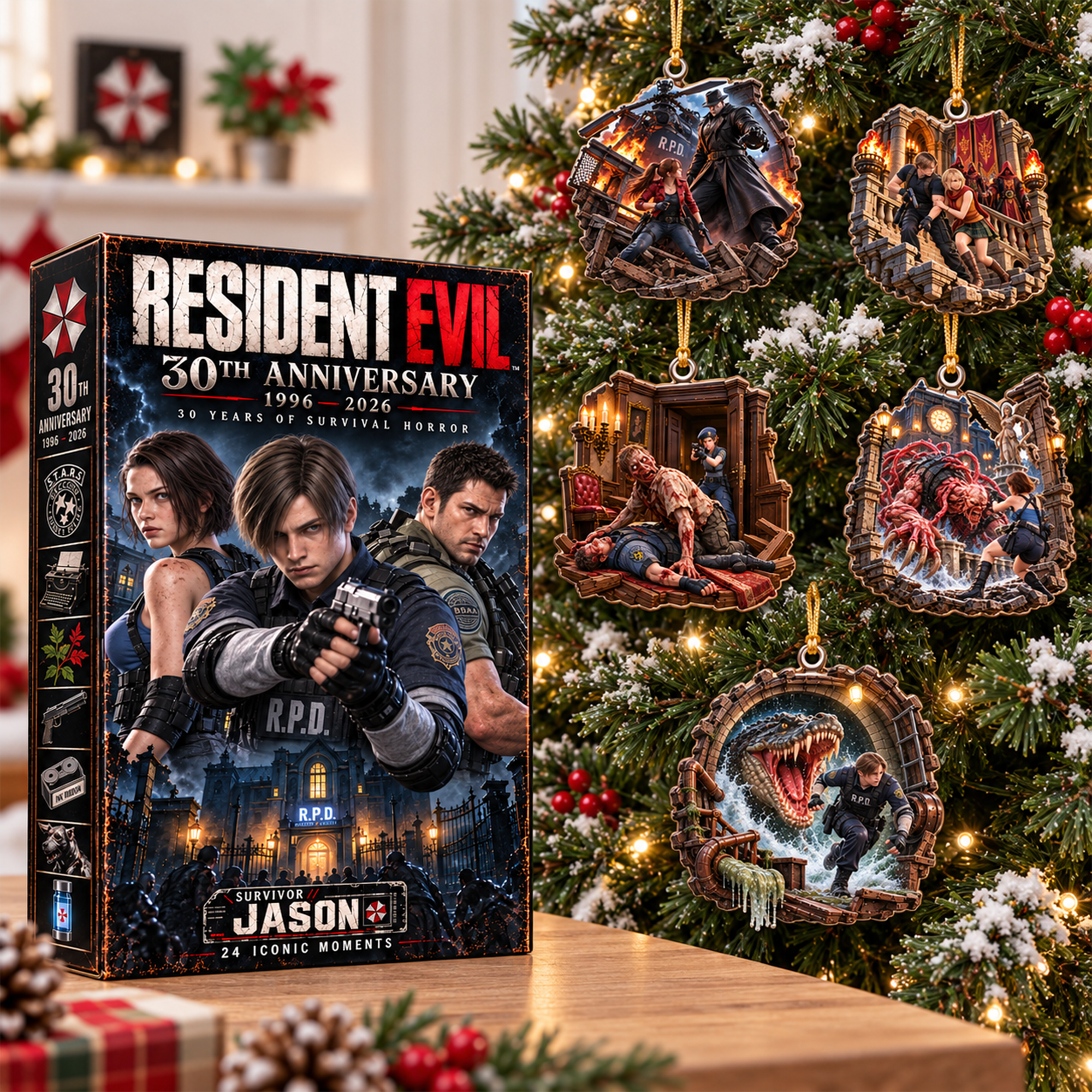 Unlock Your Nightmare: 30th Anniversary Horror Game Advent Calendar - Personalized Gifts for Fans Advent Calendar PopCulturePrints