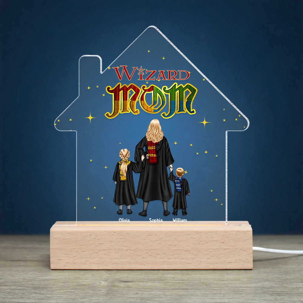 Personalized Wizard Mom LED Light - Custom Gift for Mother's Day