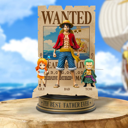 “The Best Father Ever” - Personalized Wanted Dad Day Acrylic Plaque - Custom Gift for Dad & Grandpa Shaped Plaques PopCulturePrints