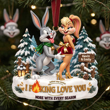 Load image into Gallery viewer, "I F***king Love You" - Sassy Couple Acrylic Ornament - Personalized Christmas Gift for Couples
