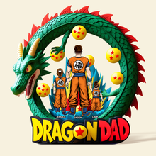 Load image into Gallery viewer, Dragon Dad: A Personalized Tribute to the Best Father - Custom Plaque Gift for Dads, Kids, and Family Shaped Plaques PopCulturePrints
