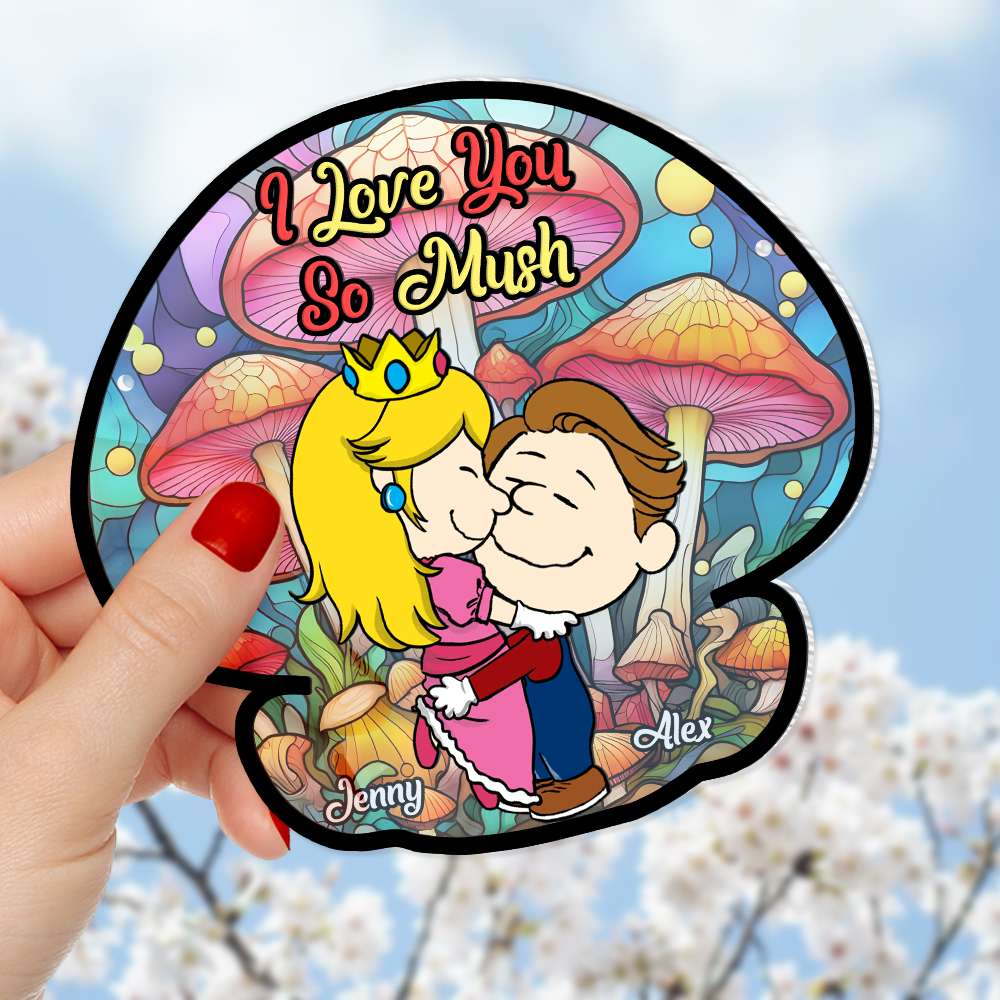 Personalized Couples Acrylic Suncatcher - Love You So Mush Suncatcher PopCulturePrints