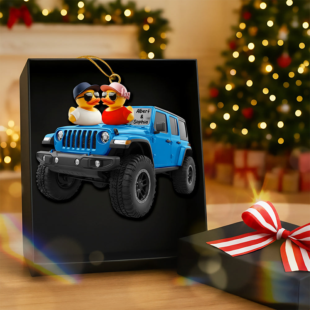 "I Ducking Love You" - Personalized Off-road Duo Ornament - Unique Gift for Couples, Friends, and Adventure Lovers Ornament PopCulturePrints