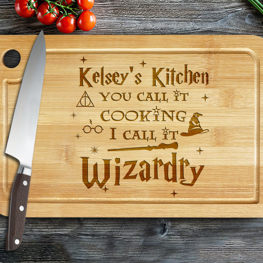 Personalized Wizardry Kitchen Cutting Board