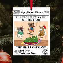 Load image into Gallery viewer, Cat Lover&#39;s Mischief: Personalized Cat Gang Ornament Ornament PopCulturePrints
