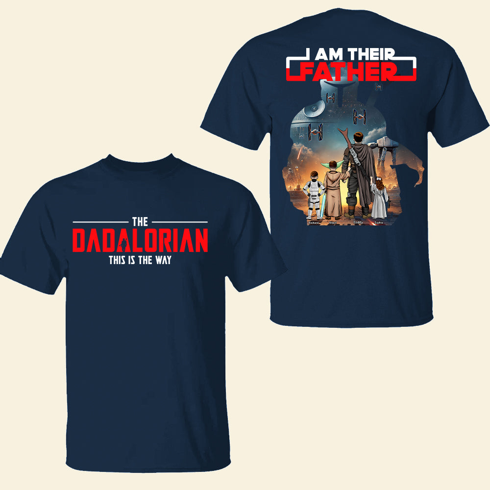 "I Am Their Father" - Unique Personalized Galaxy Dad Shirt - Gift for Dad, Grandpa, Fathers' Day Shirts PopCulturePrints