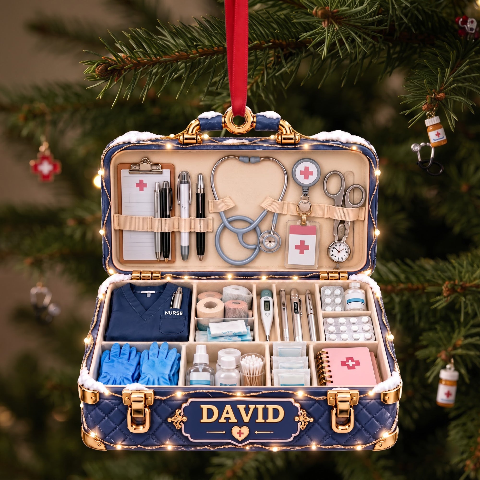 Nurse Christmas Ornament - Personalized Gifts for Christmas 09ttlu081026 Ornament PopCulturePrints