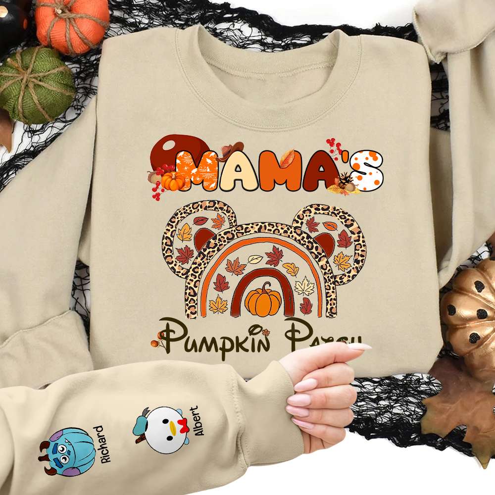 Personalized Mama's Halloween Pumpkin Patch Hoodie