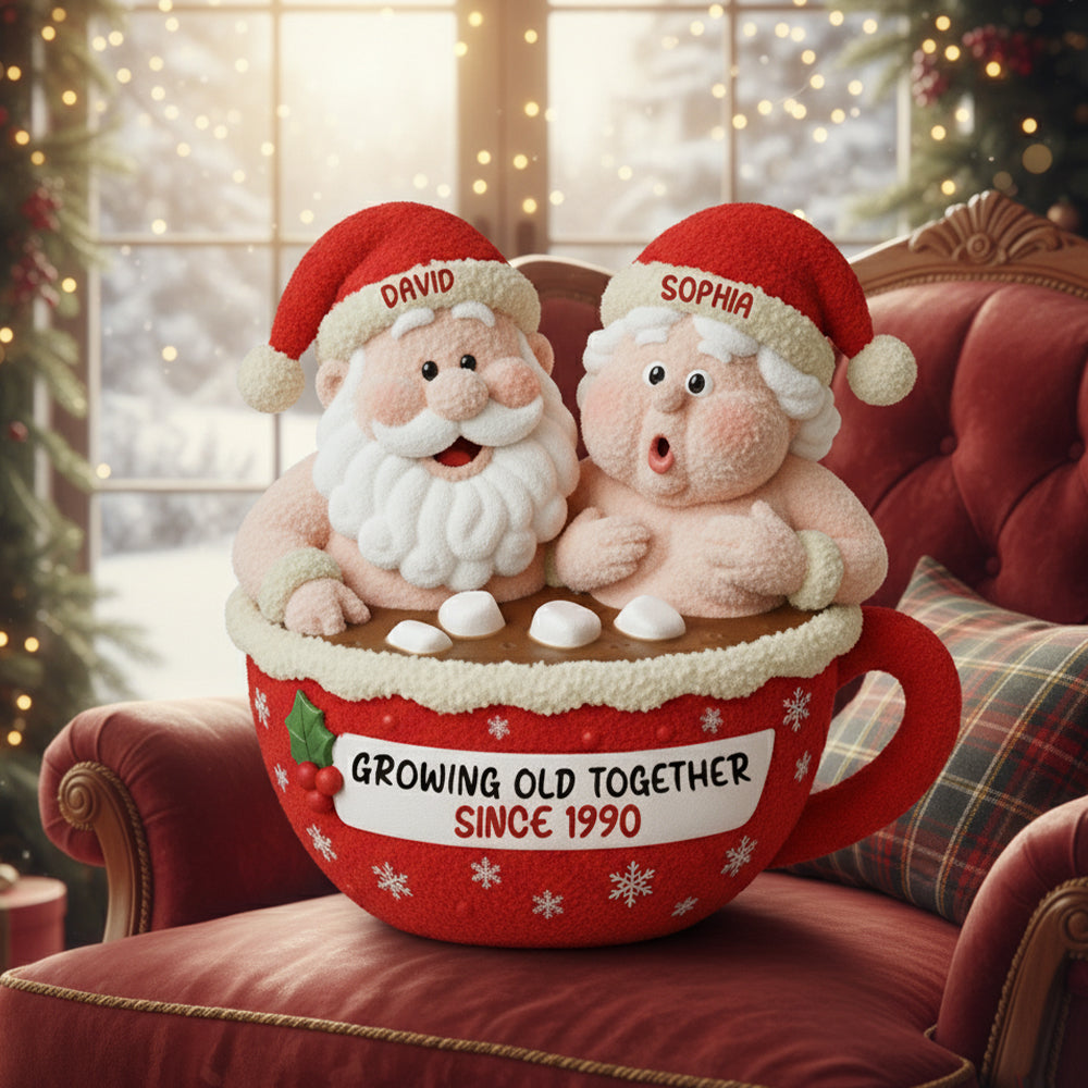 Funny Old Couple Pillow - Personalized Christmas Gift for Couples, Ideal for Joyful Occasions Pillow PopCulturePrints