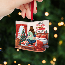 Load image into Gallery viewer, Personalized Naughty Christmas Ornament - Fun Valentine&#39;s Day Gifts for Couples Ornament PopCulturePrints
