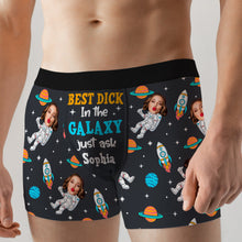 Load image into Gallery viewer, Personalized Funny Men's Boxers - Best Dick in the Galaxy Boxer Briefs PopCulturePrints
