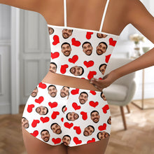 Load image into Gallery viewer, “Make Her Smile with Personalized Love!” - Heart Lingerie Set - Custom Photo Gifts For Her AOP Products PopCulturePrints
