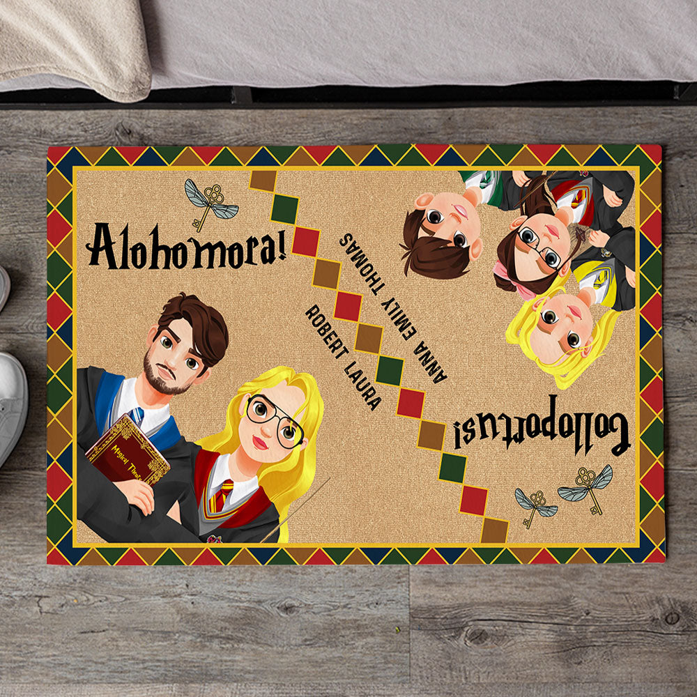 Personalized Family Doormat - Magical Characters Design