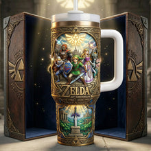 Load image into Gallery viewer, "Celebrate the Journey: Legendary Adventure 40th Anniversary Tumbler With Handle - Personalized Gift for Gamers &amp; Fans" Tumbler Cup PopCulturePrints
