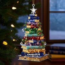 Load image into Gallery viewer, “A Gift for Every Book Lover” - Personalized Christmas Book Tree Ornament - Custom Gift for Readers and Literature Enthusiasts Ornament PopCulturePrints
