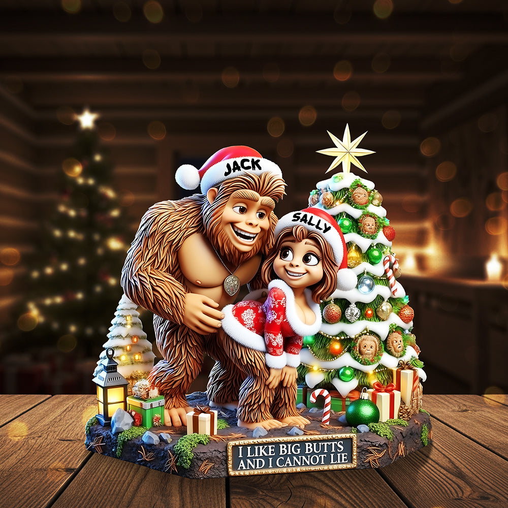 Personalized Christmas Gift for Couples - I Like Big Butts and I Cannot Lie Plaque Shaped Plaques PopCulturePrints