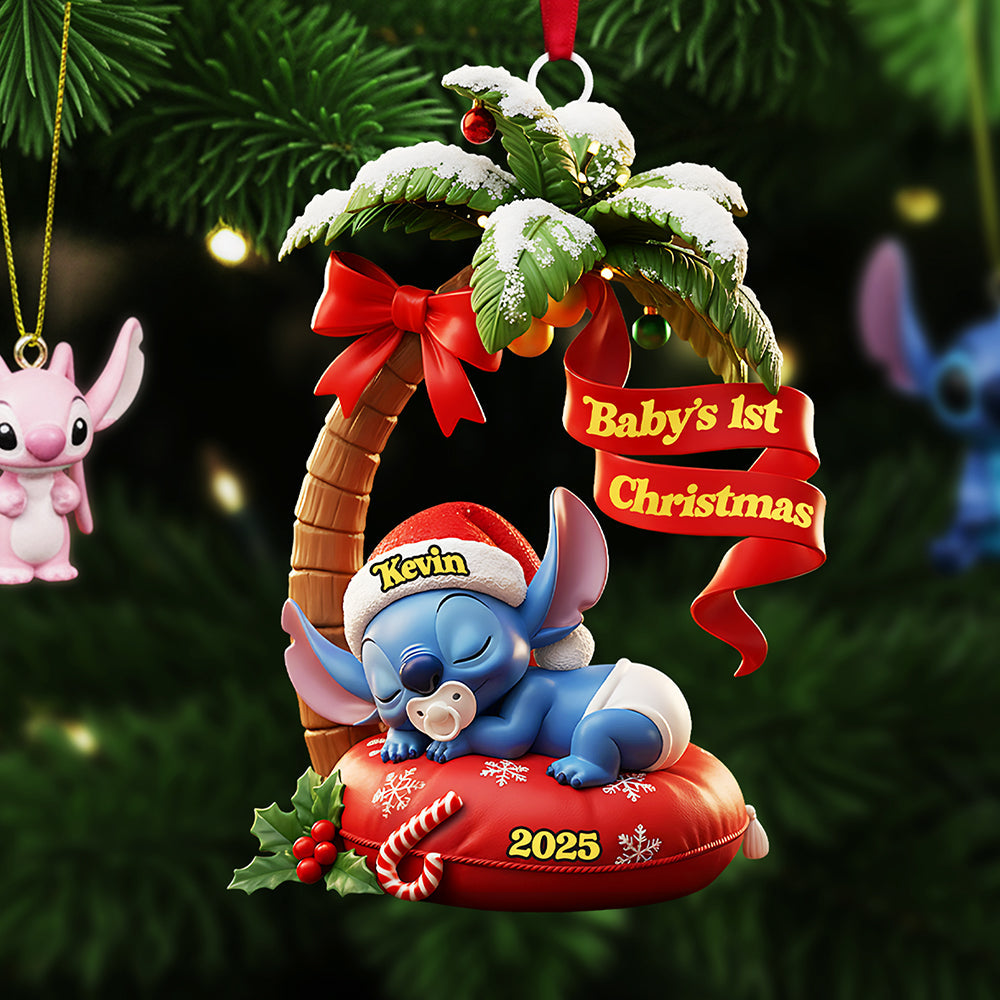 Celebrate Baby's 1st Christmas - Personalized Acrylic Ornament for Newborns Ornament PopCulturePrints