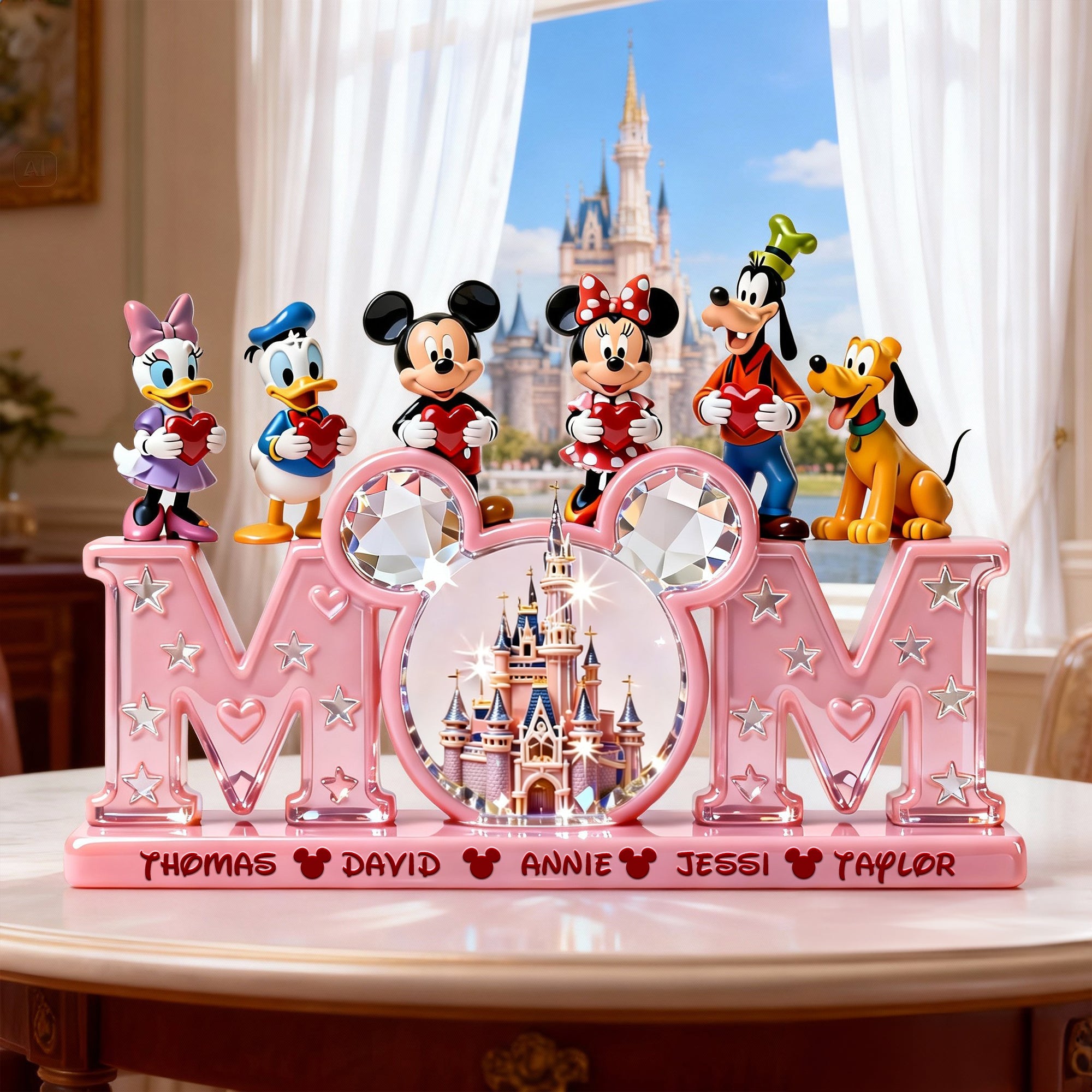 "A Gift from the Heart, Celebrate Mom" - Personalized Heartfelt Mom Acrylic Plaque - Custom Gift for Mom, Grandma, and Loved Ones Shaped Plaques PopCulturePrints