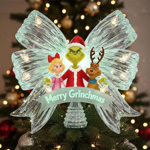 Merry Grinchmas Tree Topper - Personalized Gift for Christmas Lovers Ornament PopCulturePrints