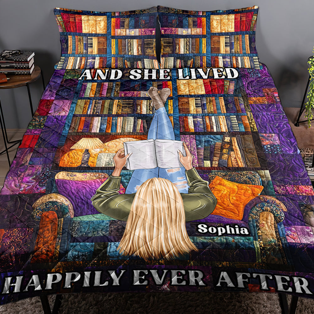 Personalized Book Lover's Dream Quilt Bed Set Blanket PopCulturePrints