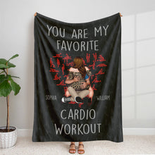 Load image into Gallery viewer, Customizable Cardio Workout Blanket - You Are My Favorite Design Blanket PopCulturePrints

