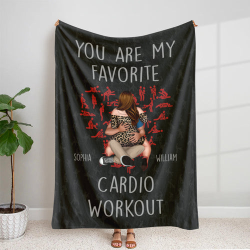 Customizable Cardio Workout Blanket - You Are My Favorite Design Blanket PopCulturePrints