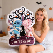 Load image into Gallery viewer, You're My Boo - Cosmic Love Custom Shape Pillow for Couples
