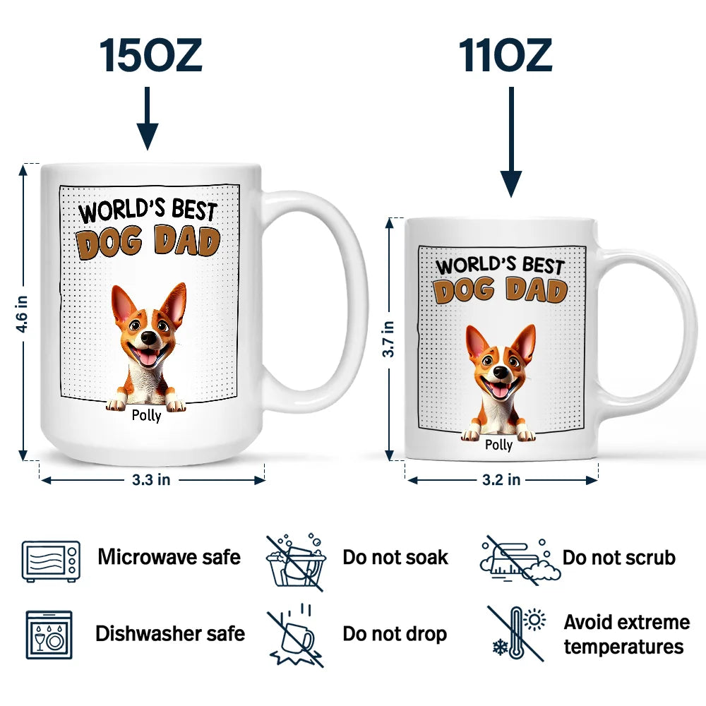 Dog Dad - Thanks For Putting Up With My Sht - Personalized Mug Mug PopCulturePrints