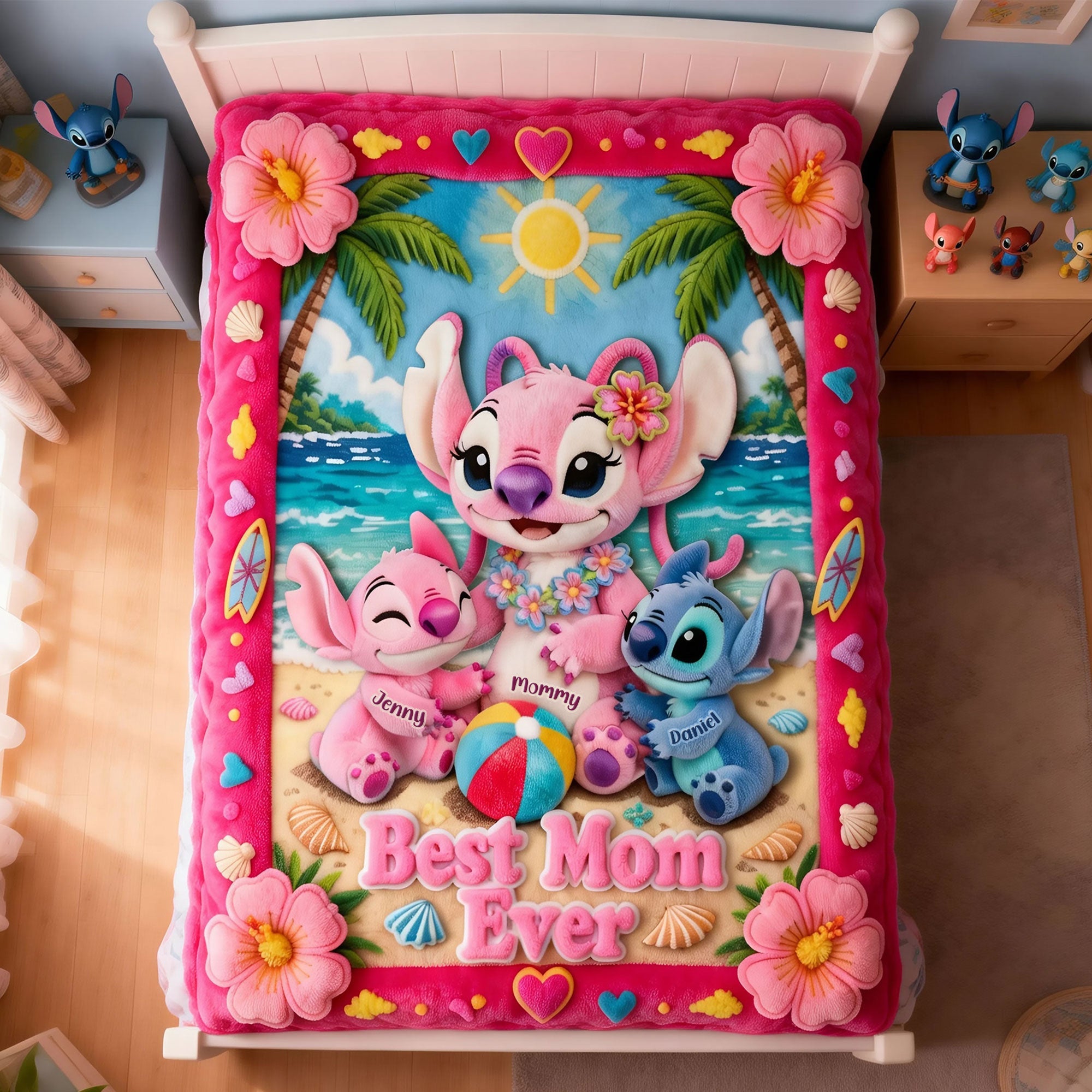 "Best Mom Ever - A treasure for cherished moments" - Personalized Blanket for Moms, Custom Gift for Mothers and Grandmothers Blanket PopCulturePrints