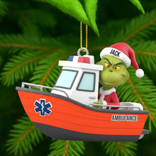 Load image into Gallery viewer, “Saving Lives with a Smile” - Badass Paramedic Christmas Ornament - Personalized Gift for Paramedics, EMTs, and Healthcare Heroes Ornament PopCulturePrints
