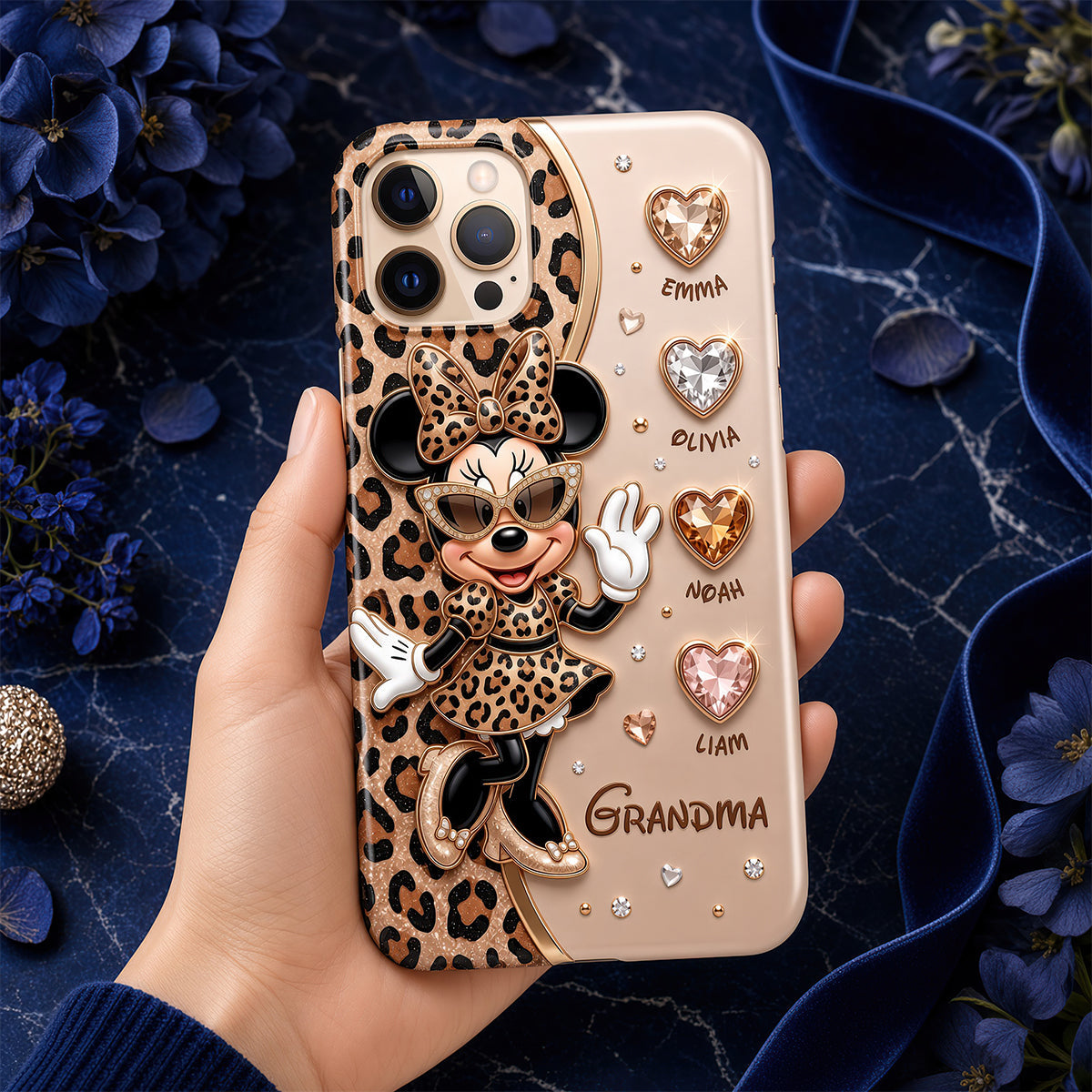 Leopard Fancy Nana Phone Case - A Unique Personalized Gift for Grandma Phone Case PopCulturePrints
