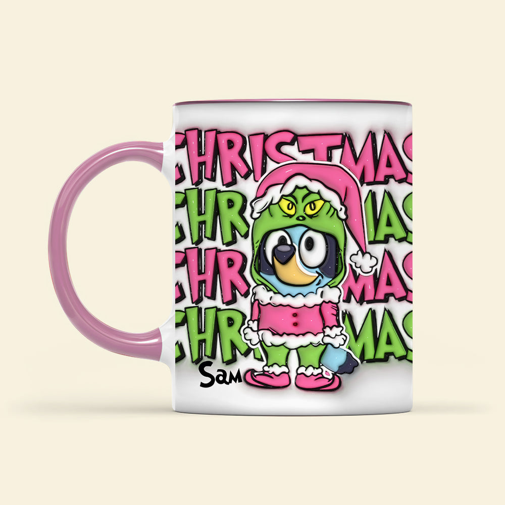 Personalized Christmas Mug for Movie Fans - Custom Name Grinch Style