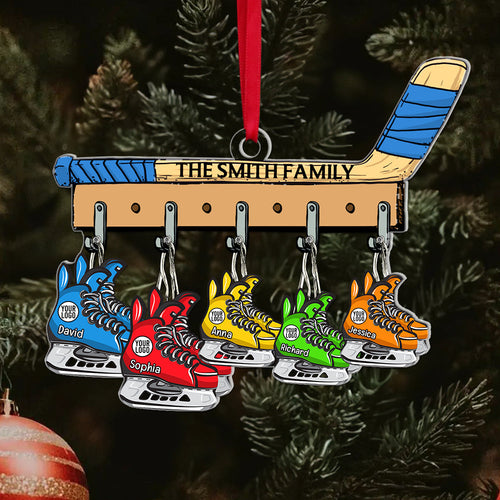 Custom Family Ice Hockey Skate Ornament Ornament PopCulturePrints