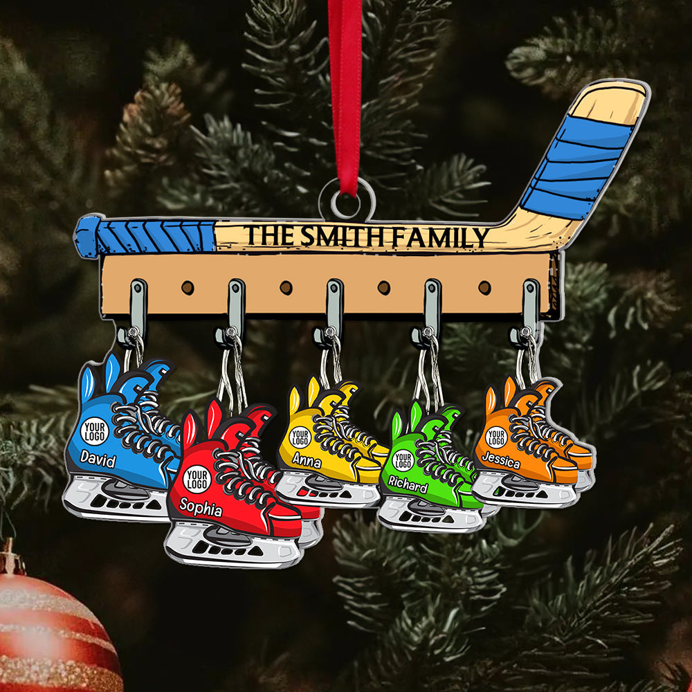 Custom Family Ice Hockey Skate Ornament Ornament PopCulturePrints
