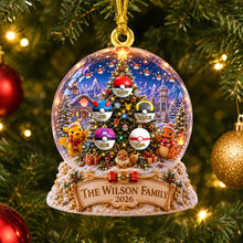 Load image into Gallery viewer, “Celebrate Family Memories with Personalized Fantasy Balls Acrylic Ornament” - Custom Christmas Gift for Pokémon Lovers
