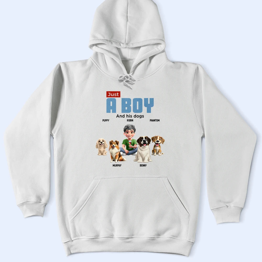 Just A Girl Who Loves Dogs - Personalized T-Shirt for Dog Lovers T-shirt PopCulturePrints