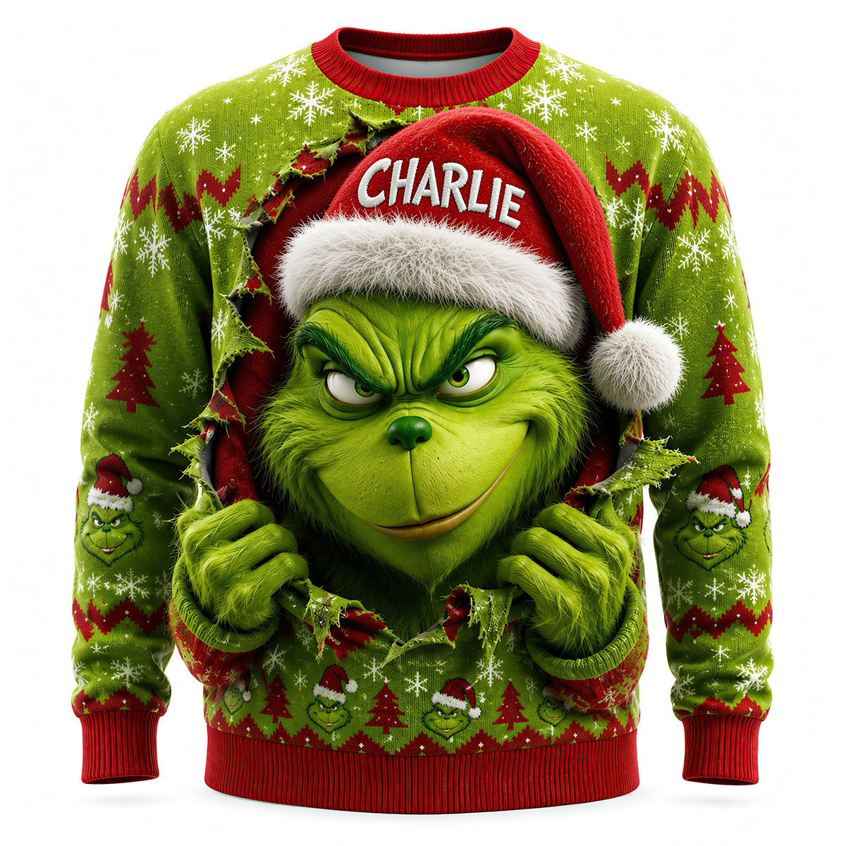 “Unwrap the Fun with Our Mischievous Santa Hat Shirt!” - Personalized Christmas Gift for Everyone
