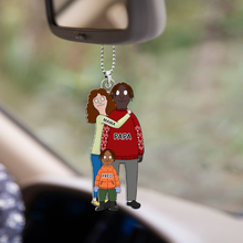 Load image into Gallery viewer, Personalized Family Car Ornament – Customizable Gift for Loved Ones Ornament PopCulturePrints
