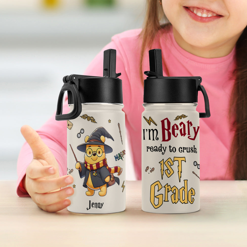 Personalized Harry Potter Inspired Bear Water Bottle - Back to School