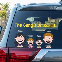 Load image into Gallery viewer, Personalized Family Car Decal - The Gang&#39;s On Board
