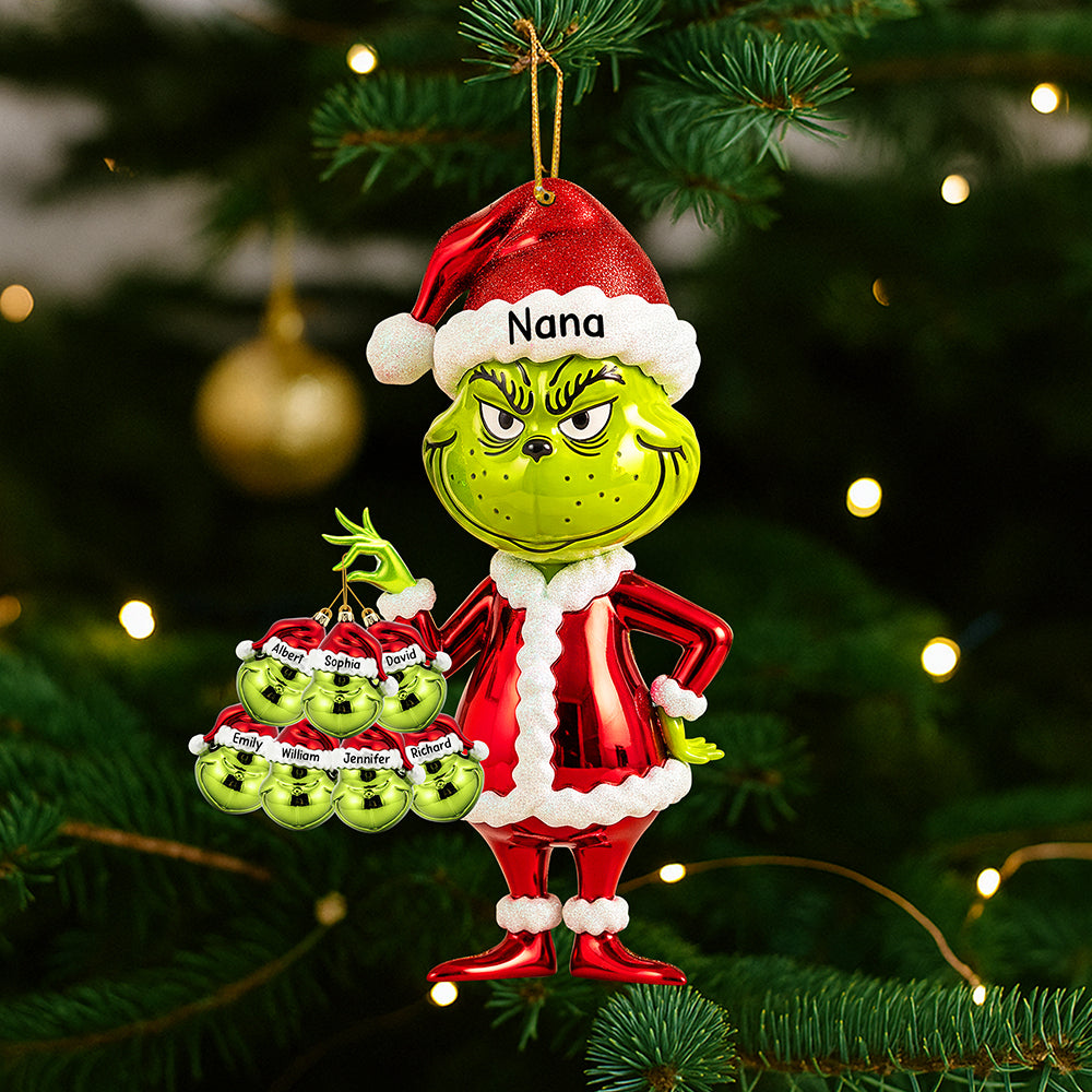 “Make the Holidays Grinch-y!” - Funny Holiday Christmas Ornament, Personalized Gift for Families Ornament PopCulturePrints