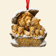 Load image into Gallery viewer, Family is Where Life Begins - Personalized Majestic Christmas Ornament Ornament PopCulturePrints
