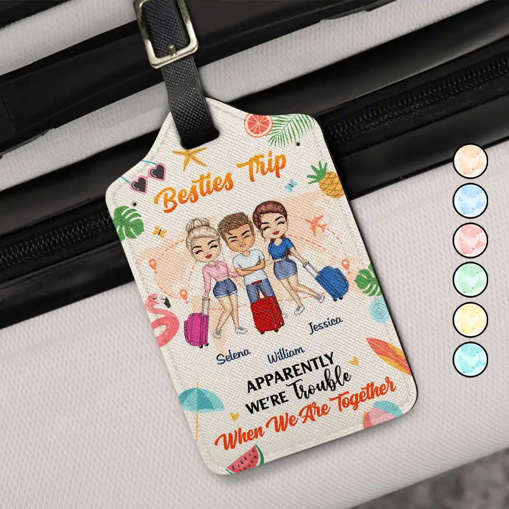 Besties Trip - Personalized Luggage Tag Luggage Tag PopCulturePrints
